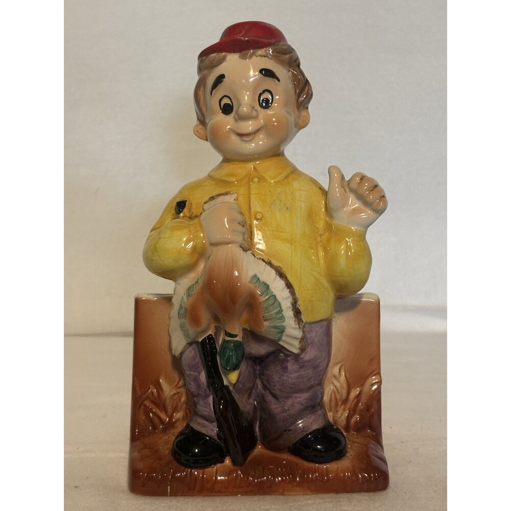 Inarco Proud Duck Hunter Planter 1960s In Amazing Condition!!!
